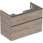 Skrinka pod umývadlo Geberit iCon, s 2 zásuvkami, 88.8cm, orech, láva