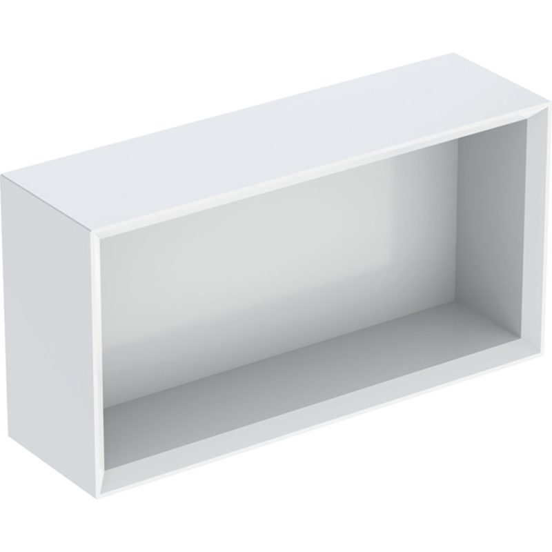 Obdĺžnikový nástenný box Geberit iCon, 45cm, 23.3cm, 13.2cm, Biela, 502.322.01.1