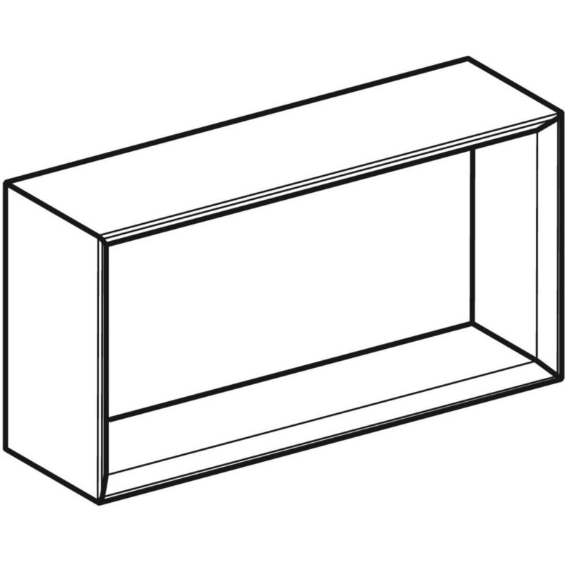 Obdĺžnikový nástenný box Geberit iCon, 45cm, 23.3cm, 13.2cm, Biela, 502.322.01.1