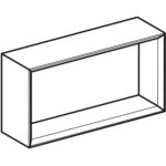 Obdĺžnikový nástenný box Geberit iCon, 45cm, 23.3cm, 13.2cm, Biela, 502.322.01.3
