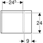 Bočný prvok Geberit iCon, 37cm, 40cm, 27.3cm, láva