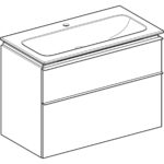 Súprava nábytkového umývadla iCon s úzkym okrajom, so skrinkou, biela, 502.333.01.1