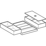 Súprava priehradiek do zásuvky Geberit pre hornú zásuvku, 60 cm