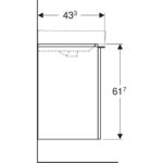 Skrinka Smyle Square pod umývadlo s 1 dvierkami,orech