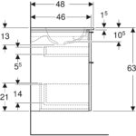 Súprava nábytkového umývadla iCon s úzkym okrajom, so skrinkou, biela/dub,láva