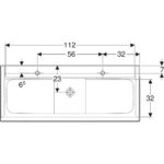 Súprava nábytkového umývadla iCon s úzkym okrajom, so skrinkou, biela/dub,láva