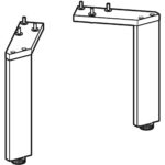 Súprava nožičiek Geberit (2 ks): 18cm, s pochrómovaním