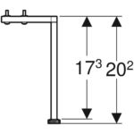 Súprava nožičiek Geberit (2 ks): 18cm, s pochrómovaním