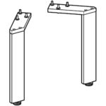 Súprava nožičiek Geberit (2 ks): 21.7cm, s pochrómovaním