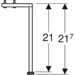 Súprava nožičiek Geberit (2 ks): 21.7cm, s pochrómovaním