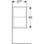 Bočný prvok Geberit iCon, 37cm, 40cm, 27.3cm, orech