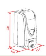 Zásobník na tekuté mydlo 1000 ml, biely