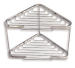 Dvojitá rohová polica veľká Drôtený program, chróm