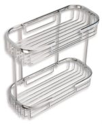 Dvojitá polica veľká hlboká Drôtený program, chróm