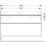 Skrinka Smyle Square pod dvojumývadlo, 2 zásuvkyi, orech/láva