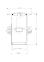 Uzáver výpusti LUXUS pre umývadlo bez prepadu, chróm