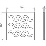 Designová mriežka 102x102 mm NEREZ