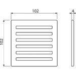 Designová mriežka 102x102 mm NEREZ