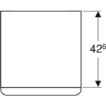 Bočná skrinka Smyle Square s 2 zásuvkami, 45cm, 60cm, 47cm, láva