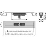 Podlahový žľab Low 850mm,zvislý odtok