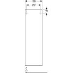 Stredne vysoká skrinka Smyle Square, 36cm, 118cm, 29.9cm, pieskovosivá