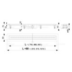 Podlahový žlab pre perforovaný rošt 850mm M Simple