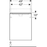 Skrinka Smyle Square pod malé umývadlo, pieskovosivá