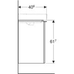 Skrinka Smyle Square pod malé umývadlo, pieskovosivá