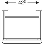 Skrinka Smyle Square pod malé umývadlo, pieskovosivá