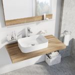 Umývadlo na dosku Ceramic 550 R Slim, keramické biele