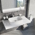Umývadlo na dosku Ceramic 550 R Slim, keramické biele