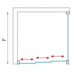 Bočná zástena k sprchovým dverám LLBD 700/1900 B/GRAPE