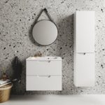 Bočná skrinka Classic 400 L - biela/šedá