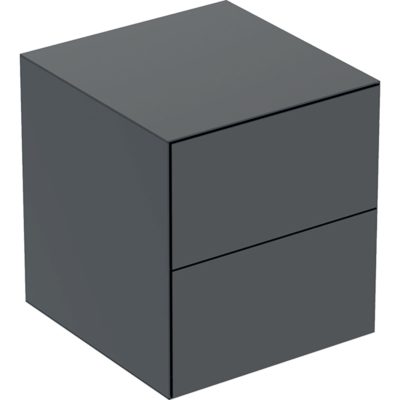 Bočná skrinka Geberit ONE s 2 zásuvkami, čierna matná, 505.077.00.8