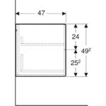 Bočná skrinka Geberit ONE s 2 zásuvkami, čierna matná