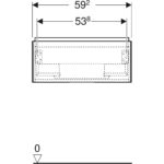 Skrinka pod umývadlo ONE s 1 zásuvkou: 59,2cm, 26.6cm, 47cm, biela
