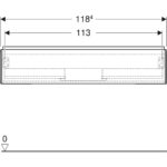Skrinka pod umývadlo ONE s 1 zásuvkou 118.4cm,26.6cm, 47cm, Čierna