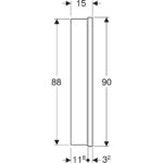 Zrkadlová skrinka ONE s výklenkom a ComfortLight, 2 dverami, 90 cm, hliník