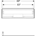 Skrinka pod umývadlo ONE s 1 zásuvkou: 88.8cm, 26.6cm, 47cm, pieskovosivá