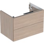 Skrinka pod umývadlo ONE, s 2 zásuvkami: 74cm, 50.4cm, 47cm, Dub