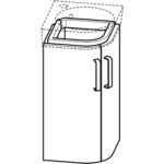 Skrinka Selnova Compact pod roh.malé umývadlo, 2 dvierka, svetlosivý/lakovaný matný