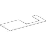 Umývadlová doska ONE, výrez P, 120cm, vzhľad bieleho mramoru