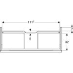 Skrinka pod umývadlo iCon, s 1 zásuvkou, orech, láva