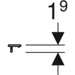 Rukoväť Geberit iCon, Matná čierna farba, 73.7cm