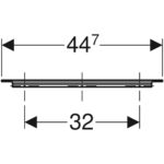 Rukoväť Geberit iCon, láva farba, 44.7cm