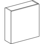 Štvorcová závesná skrinka iCon, 45cm, 46.7cm, 15cm, Dub
