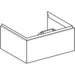 Skrinka pod umývadlo ONE s 1 zásuvkou: 59.2cm, 26.6cm, 47cm, Dub