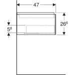 Skrinka pod umývadlo ONE s 1 zásuvkou 1118.4cm, 26.6cm, 47cm, biela