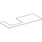 Umývadlová doska ONE, výrez Ľ, 120cm, Vzhľad čierneho mramoru
