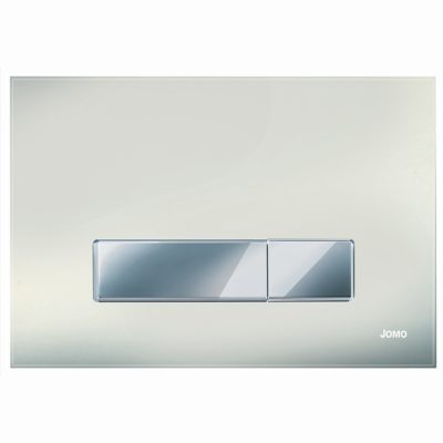 Ovládacie WC tlačidlo JOMO AMBIENTE sklo zrkadlové šedé, chróm/chróm